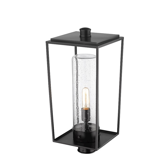 Z-Lite Sheridan 1 Light 22" Outdoor Post Mount/Round, Black/Seedy
