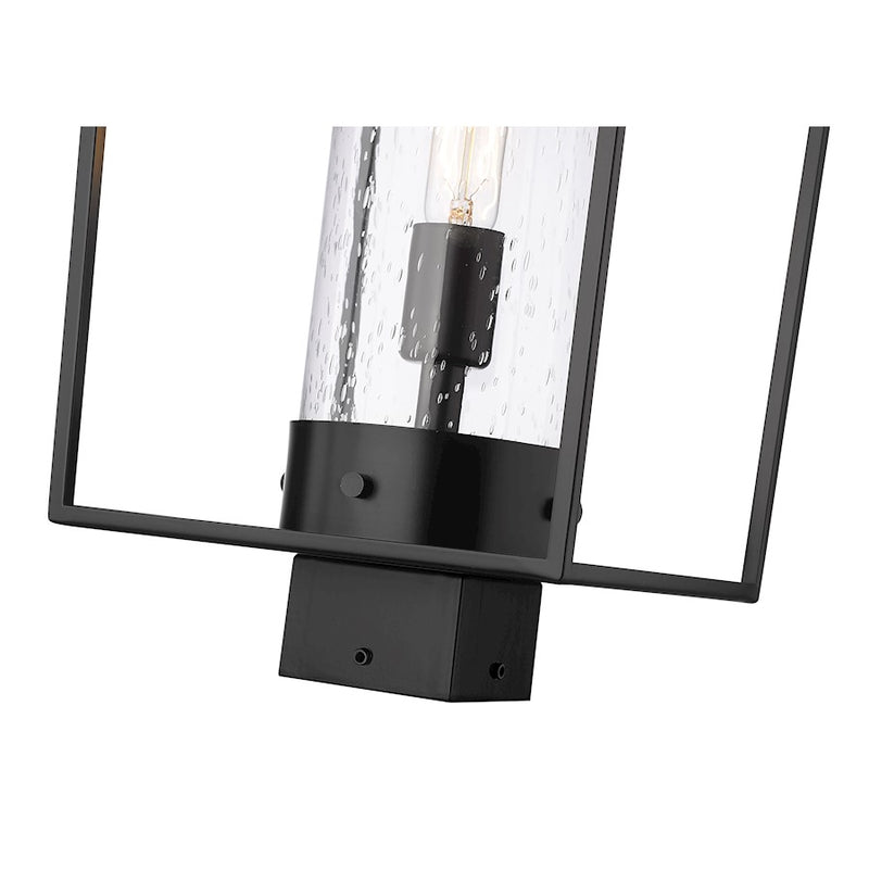 Z-Lite Sheridan 1 Light 22" Outdoor Post Mount/Square, Black/Seedy