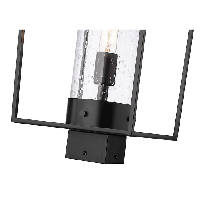 Z-Lite Sheridan 1 Light 22" Outdoor Post Mount/Square, Black/Seedy