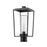 Z-Lite Sheridan 1 Light 17" Outdoor Post Mount/Round, Black/Seedy