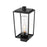 Z-Lite Sheridan 1 Light 17" Outdoor Post Mount/Square, Black/Seedy