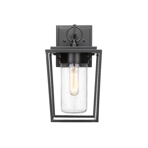 Z-Lite Sheridan 1 Light 8" Outdoor Wall Sconce, Black/Seedy