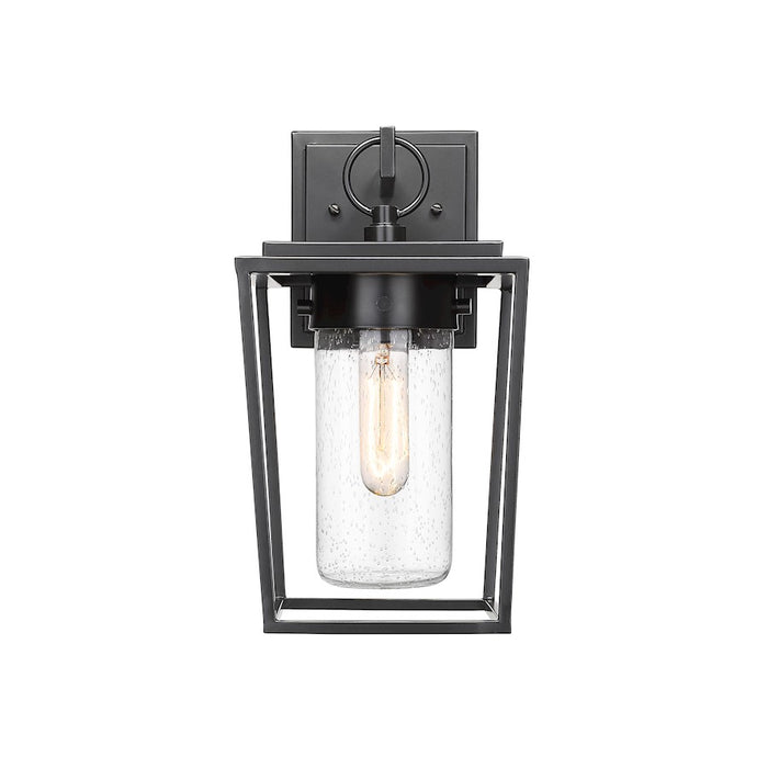 Z-Lite Sheridan 1 Light 8" Outdoor Wall Sconce, Black/Seedy