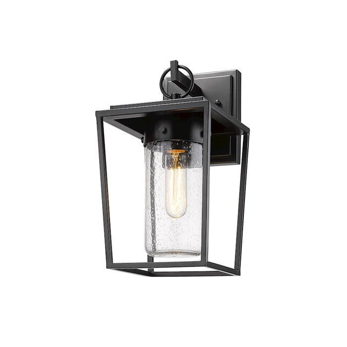 Z-Lite Sheridan 1 Light 8" Outdoor Wall Sconce, Black/Seedy