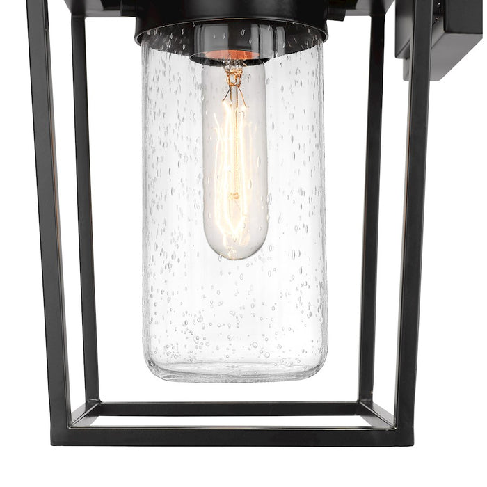 Z-Lite Sheridan 1 Light 8" Outdoor Wall Sconce, Black/Seedy