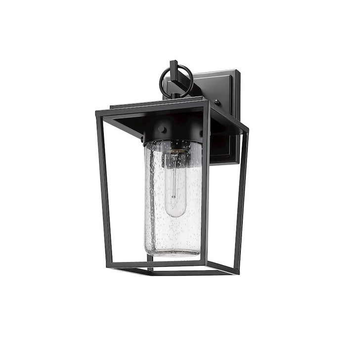 Z-Lite Sheridan 1 Light 8" Outdoor Wall Sconce, Black/Seedy