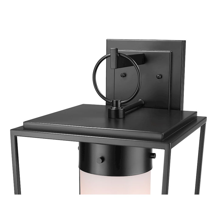 Z-Lite Sheridan 1 Light 24" Outdoor Wall Sconce, Black/White Opal