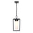 Z-Lite Sheridan 1 Light 17" Outdoor Ceiling Mount, Black/White Opal