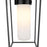 Z-Lite Sheridan 1 Light 18" Outdoor Wall Sconce, Black/White Opal