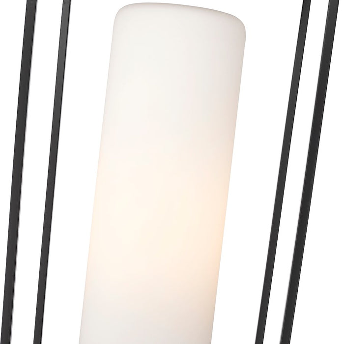 Z-Lite Sheridan 1 Light 22" Outdoor Post Mount/Round, Black/White