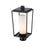 Z-Lite Sheridan 1 Light 17" Outdoor Post Mount/Round, Black/White