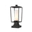 Z-Lite Sheridan 1 Light Outdoor Pier Mount/Square, Black/White