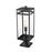 Z-Lite Nuri 1 Light 23.50" Outdoor Pier Mount/SQ, Black/Clear