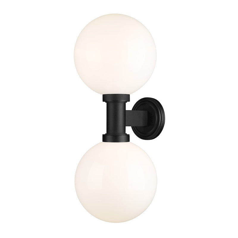 Z-Lite Laurent 2 Light Outdoor Wall Sconce, Black