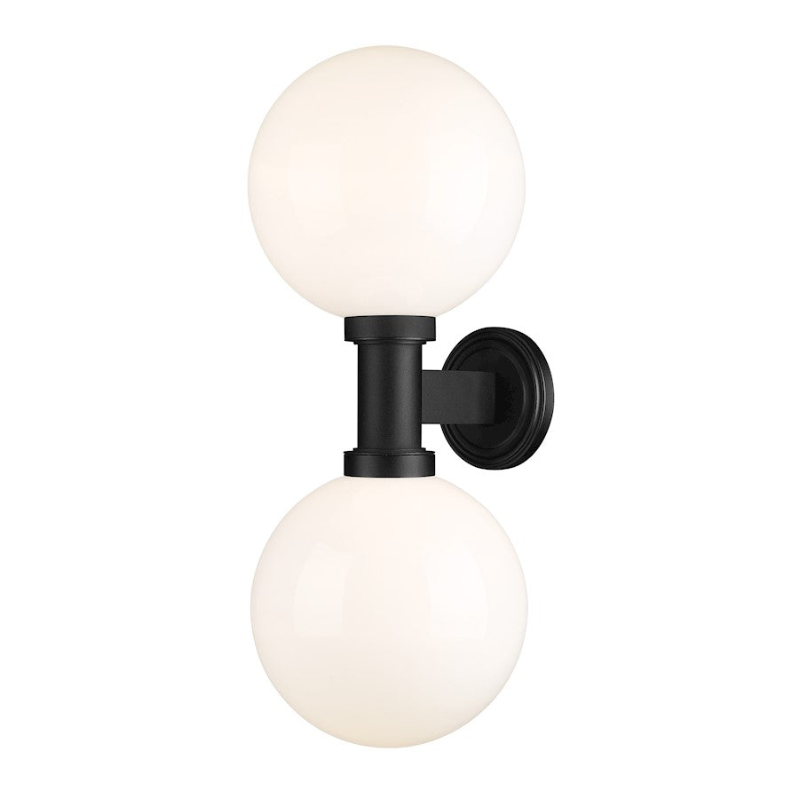 Z-Lite Laurent 2 Light Outdoor Wall Sconce, Black
