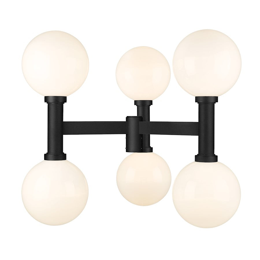 Z-Lite Laurent 6 Light Outdoor Post Mount, Black