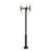 Z-Lite Laurent 6 Light 30" Outdoor Post Mount, Black/Opal - 597MP6-5010P-BK