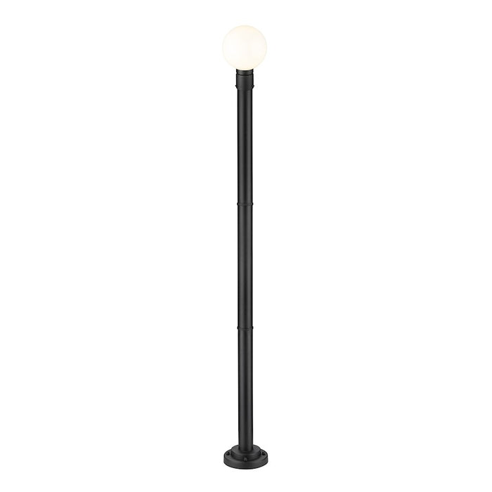 Z-Lite Laurent 1 Light 9" Outdoor Post Mount, Black/Opal