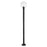 Z-Lite Laurent 1Lt 12" Outdoor Post Mount, Black/Clear Seedy