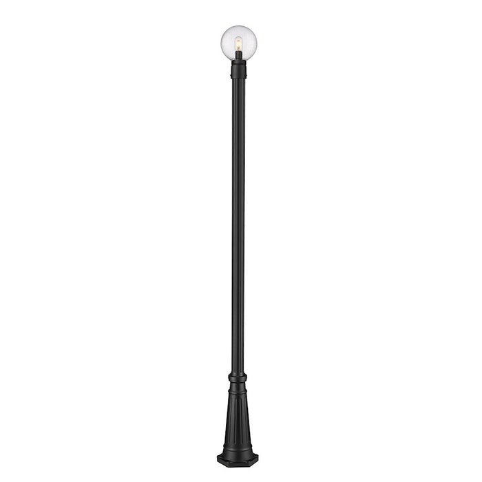 Z-Lite Laurent 1Lt 10" Outdoor Post Mount, Black/Clear Seedy