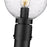 Z-Lite Laurent 1 Light 9" Outdoor Post Mount, Black/Clear Seedy