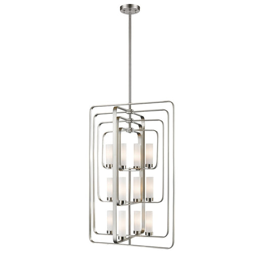 Z-Lite Aideen 12 Light Pendant, Brushed Nickel, Matte Opal - 6000-12-BN