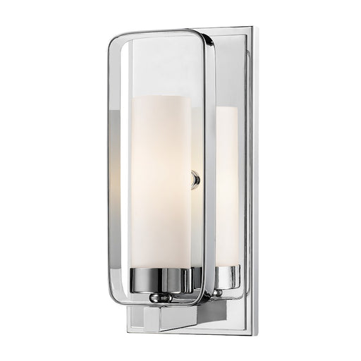 Z-Lite Aideen 1 Light Wall Sconce, Chrome, Matte Opal - 6000-1S-CH