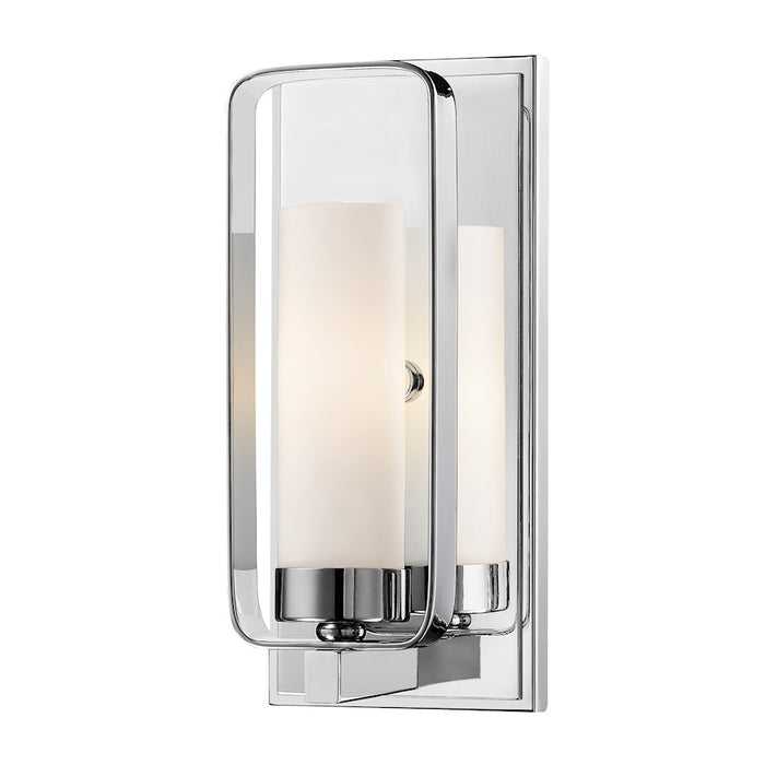 Z-Lite Aideen 1 Light Wall Sconce, Chrome, Matte Opal - 6000-1S-CH