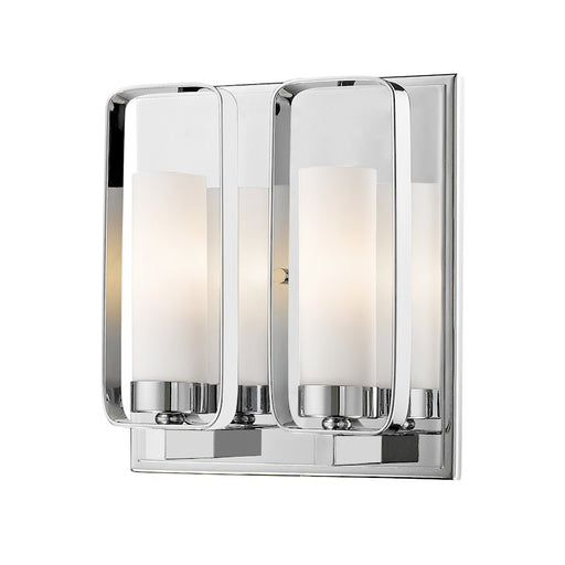 Z-Lite Aideen 2 Light Wall Sconce, Chrome, Matte Opal - 6000-2S-CH