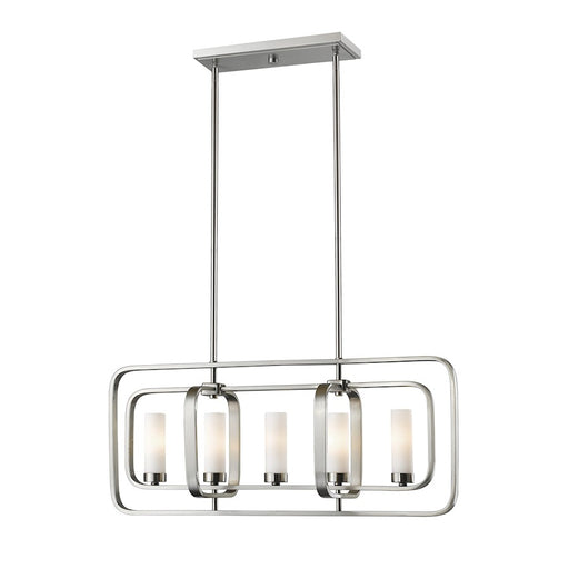 Z-Lite Aideen 5 Light Island/Billiard, Brushed Nickel, Matte Opal - 6000-5L-BN