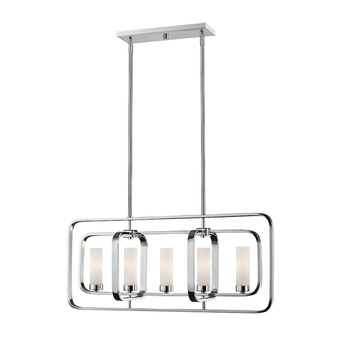 Z-Lite Aideen 5 Light Island/Billiard, Chrome, Matte Opal - 6000-5L-CH