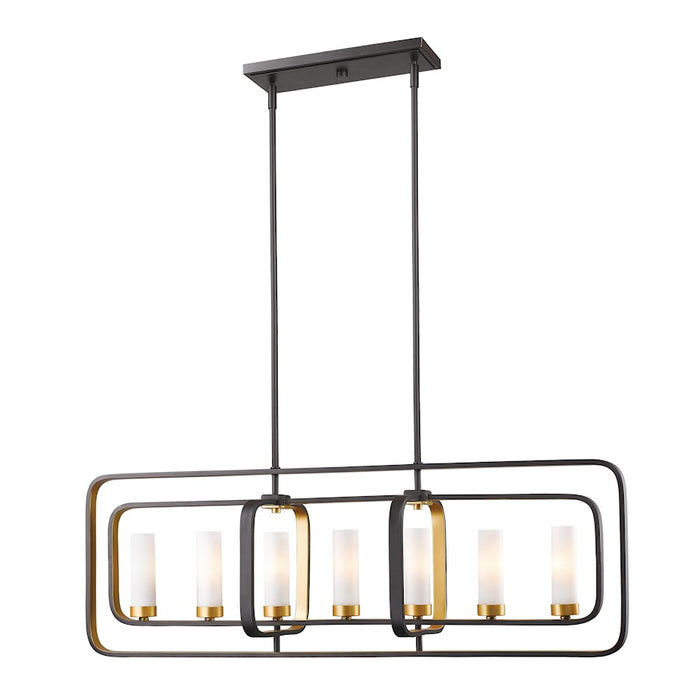 Z-Lite Aideen 7 Light Island/Billiard, Bronze Gold, Matte Opal - 6000-7L-BZGD