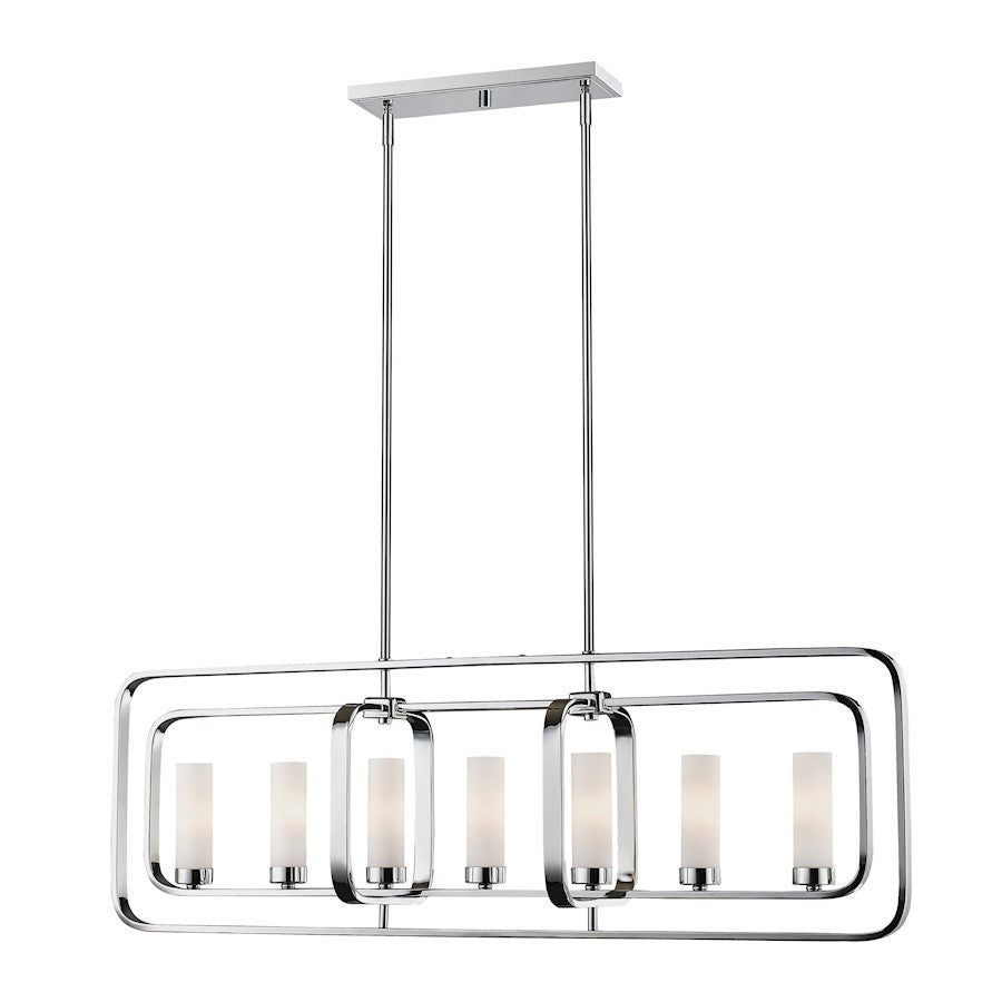 Z-Lite Aideen 7 Light Island/Billiard, Chrome, Matte Opal - 6000-7L-CH