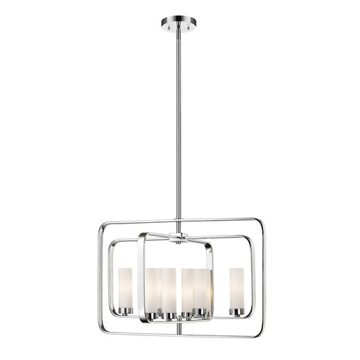 Z-Lite Aideen 8 Light Pendant, 21x24.24x16", Chrome, Matte Opal - 6000-8A-CH
