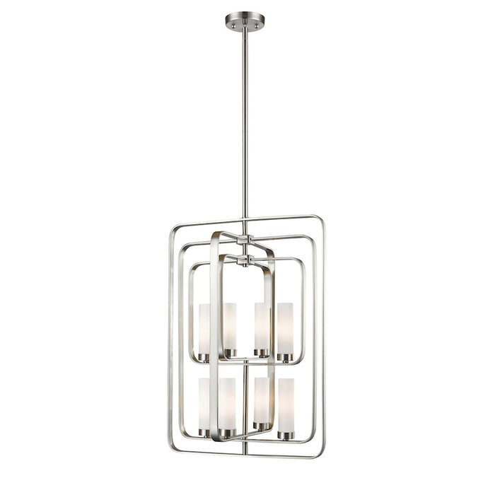 Z-Lite Aideen 8 Light Pendant, 17x19.75x29", Brushed Nickel, Opal - 6000-8B-BN
