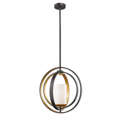 Z-Lite Ashling 1 Light Mini Pendant, 11.88x14.13x15", Bronze Gold, Opal - 6002MP-BZGD