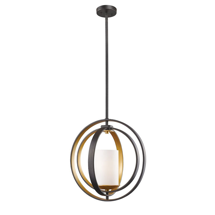 Z-Lite Ashling 1 Light Mini Pendant, 11.88x14.13x15", Bronze Gold, Opal - 6002MP-BZGD