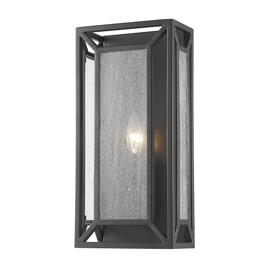 Z-Lite Braum 1 Light Wall Sconce, Bronze, Clear Seedy - 6005-1S-BRZ