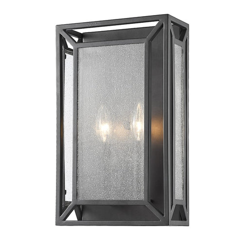 Z-Lite Braum 2 Light Wall Sconce, Bronze, Clear Seedy - 6005-2S-BRZ