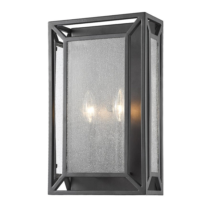 Z-Lite Braum 2 Light Wall Sconce, Bronze, Clear Seedy - 6005-2S-BRZ