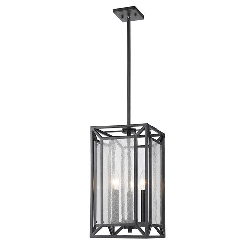 Z-Lite Braum 3 Light Pendant, Bronze, Clear Seedy - 6005-3BRZ