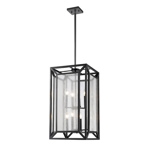 Z-Lite Braum 8 Light Pendant, Bronze, Clear Seedy - 6005-8BRZ