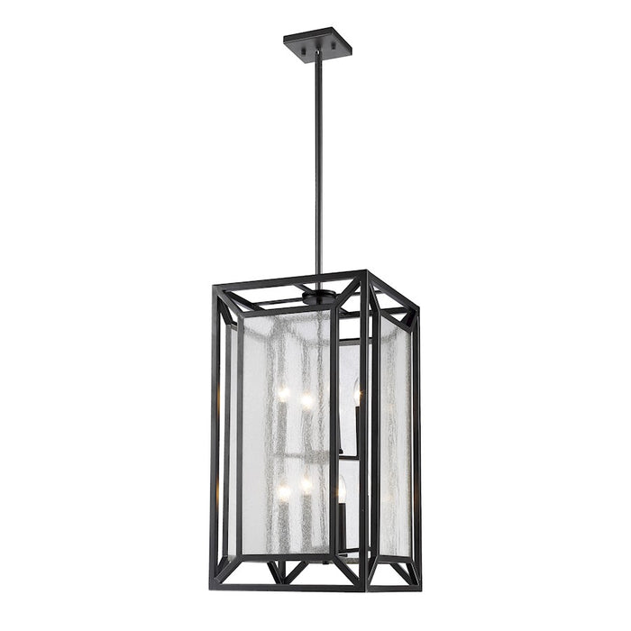 Z-Lite Braum 8 Light Pendant, Bronze, Clear Seedy - 6005-8BRZ
