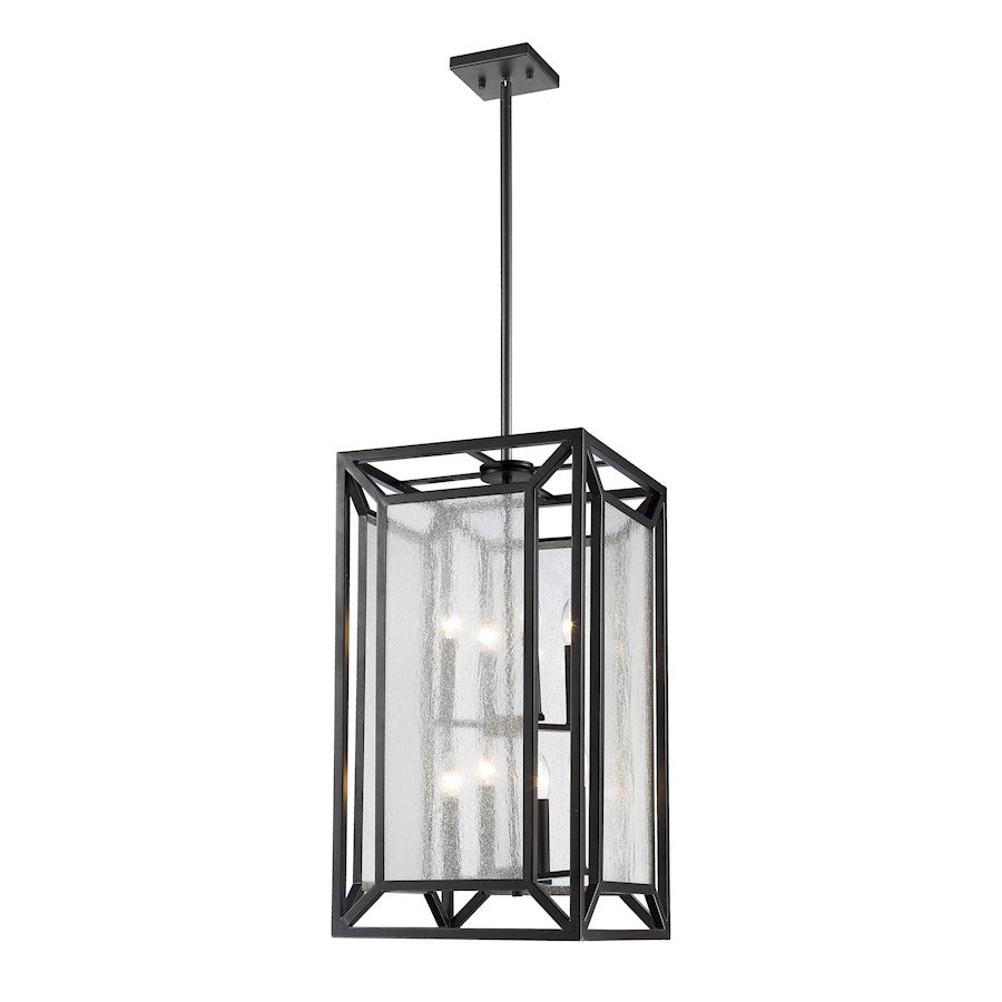 Z-Lite Braum 8 Light Pendant, Bronze, Clear Seedy - 6005-8BRZ