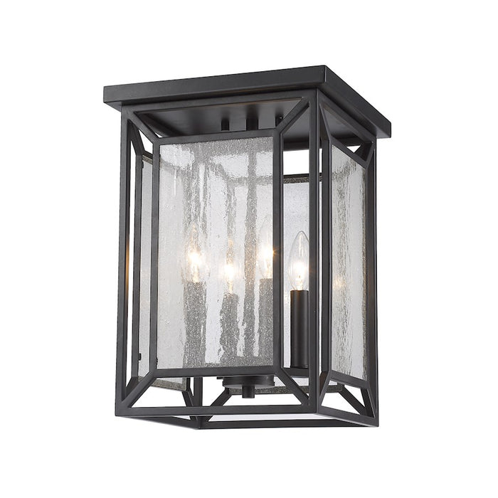 Z-Lite Braum 4 Light Pendant, 10.2x10.2x15", Bronze, Clear Seedy - 6005F-BRZ