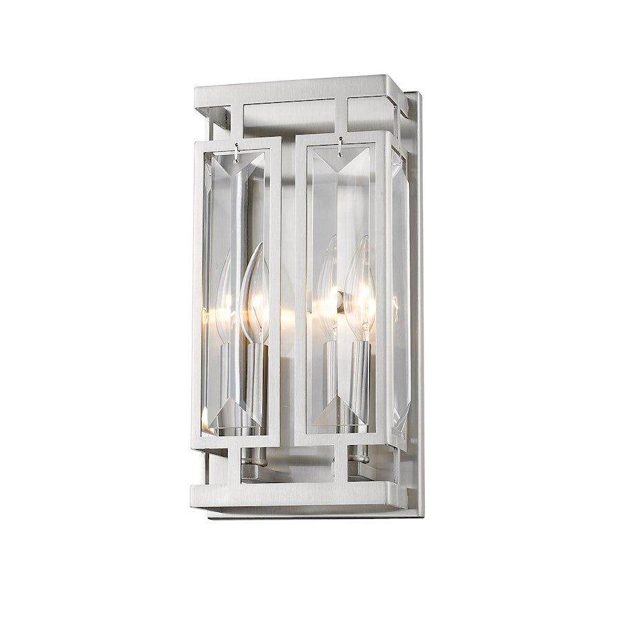 Z-Lite Mersesse 2 Light Wall Sconce in Brushed Nickel - 6006-2S-BN