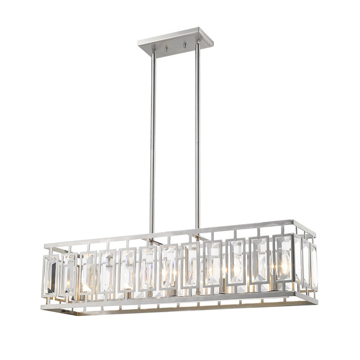 Z-Lite Mersesse 5 Light Island/Billiard in Brushed Nickel - 6006-35BN