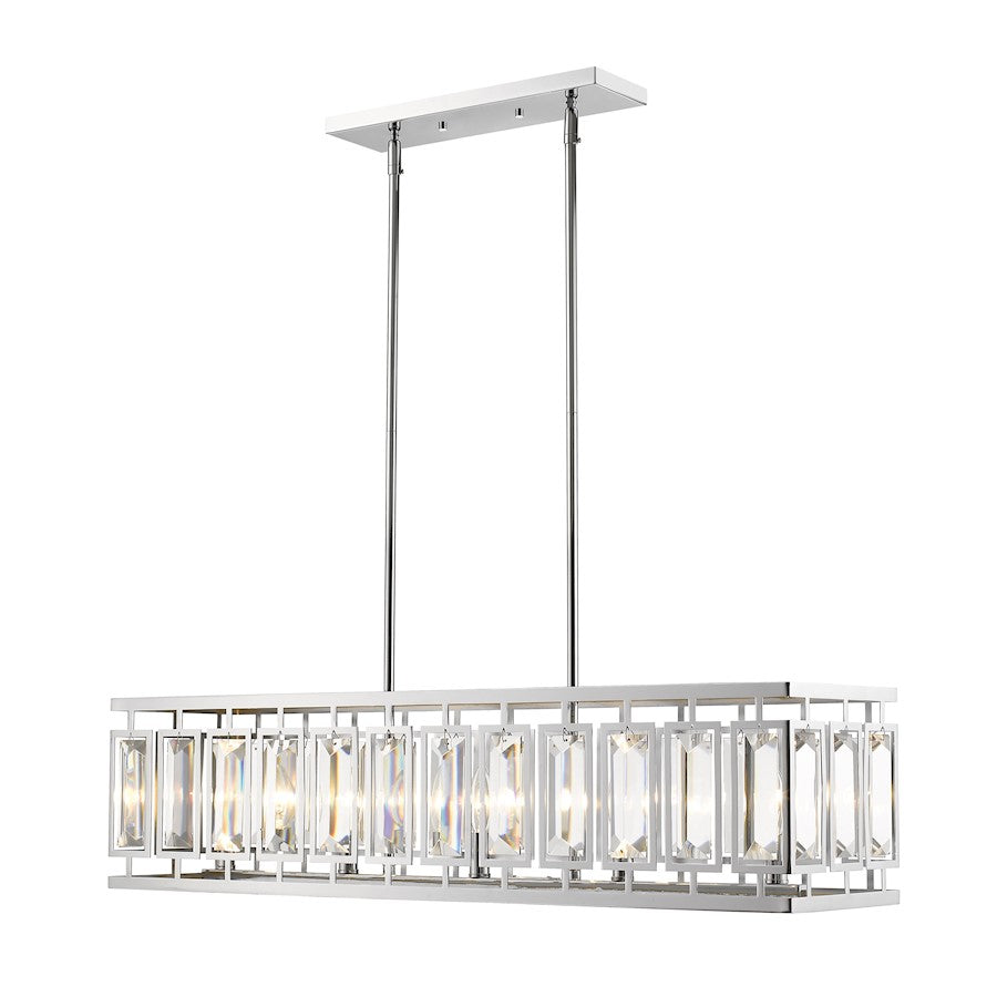 Z-Lite Mersesse 5- Light Pendant, Chrome - 6006-35CH