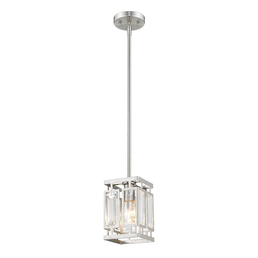 Z-Lite Mersesse 1 Light Mini Pendant in Brushed Nickel - 6006MP-BN