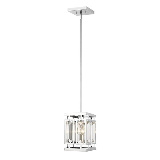 Z-Lite Mersesse 1 Light Pendant, Chrome - 6006MP-CH